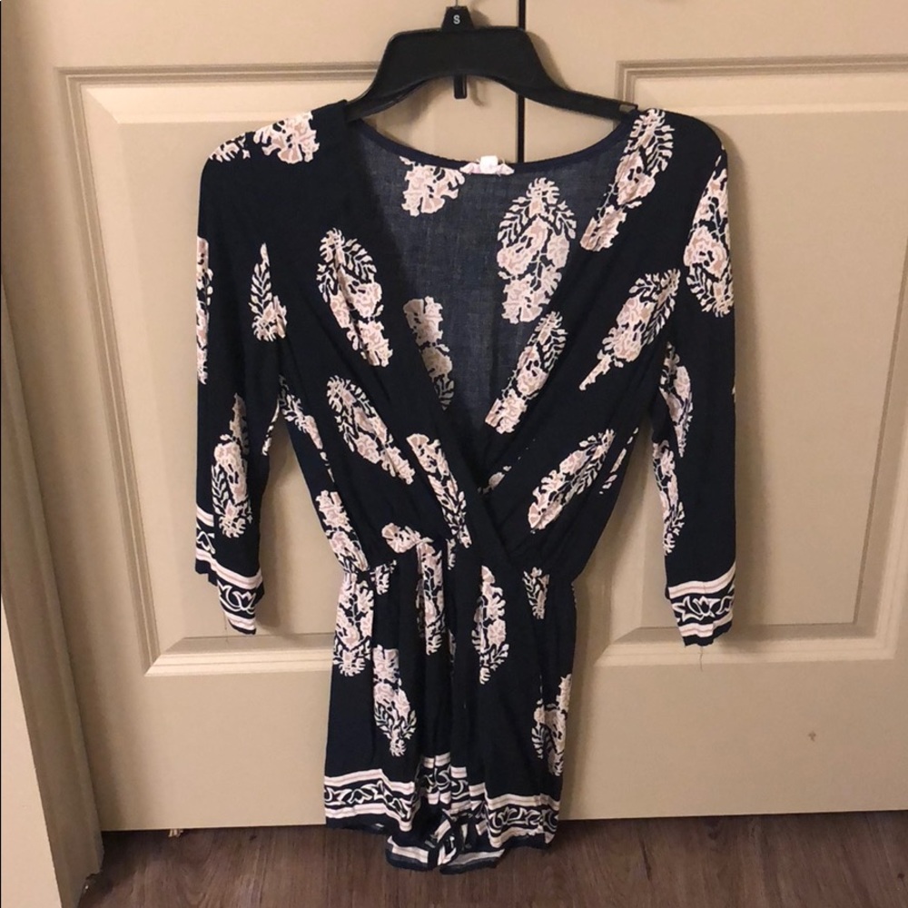 Navy Romper